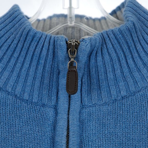 Vintage L.L.Bean Men's Quarter Zip Pullover Cotton Jumper Sweater Large Regular - Picture 5 of 7